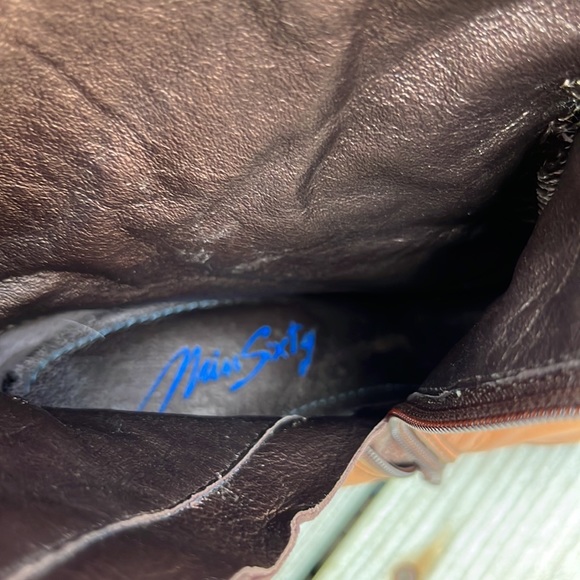 Miss Sixty cognac leather boots with button detail - Picture 9 of 11